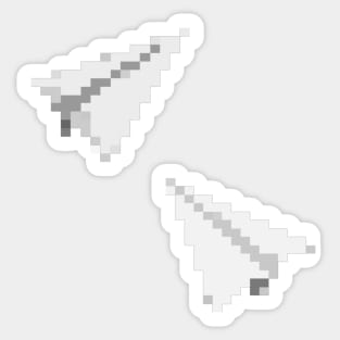 Paper Airplanes Pixel Art Sticker